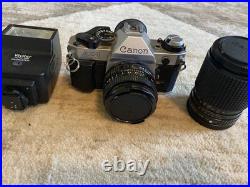 Vintage Canon AE-1 35mm Film Camera + FD 50mm f/1.8 Lens -excellent Vintage Canon AE-1 35mm Film Camera + FD 50mm f/1.8 Lens -excellent