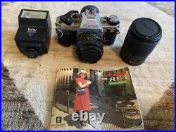 Vintage Canon AE-1 35mm Film Camera + FD 50mm f/1.8 Lens -excellent