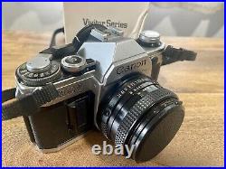 Vintage Canon AE-1 35mm Film Camera with Vivitar 70-210mm/f3.5 14x Lens +more