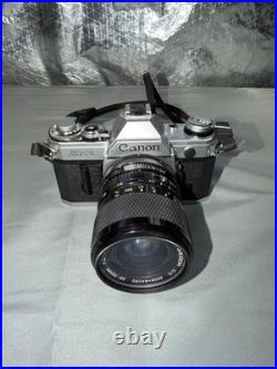 Vintage Canon AE-1 35mm Film SLR Camera Silver Soligor 35-70mm Lens Japan