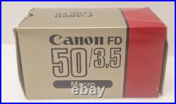 Vintage Canon AE-1 35mm SLR Camera Bundle 50mm Lenses 188A Flash Extension Tube