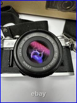 Vintage Canon AE-1 35mm SLR Camera FD 50mm f/1.8 Speedlite 155A Vivitar 70-150
