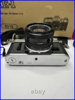 Vintage Canon AE-1 35mm SLR Camera FD 50mm f/1.8 Speedlite 155A Vivitar 70-150