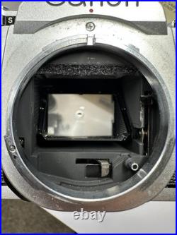 Vintage Canon AE-1 35mm SLR Camera FD 50mm f/1.8 Speedlite 155A Vivitar 70-150