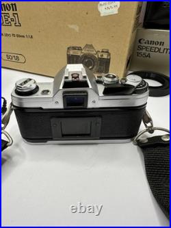 Vintage Canon AE-1 35mm SLR Camera FD 50mm f/1.8 Speedlite 155A Vivitar 70-150