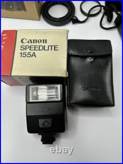 Vintage Canon AE-1 35mm SLR Camera FD 50mm f/1.8 Speedlite 155A Vivitar 70-150