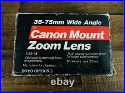 Vintage Canon AE-1 35mm SLR Film Camera with 2 Lens, Flash WithOriginal Box