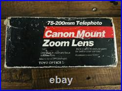 Vintage Canon AE-1 35mm SLR Film Camera with 2 Lens, Flash WithOriginal Box