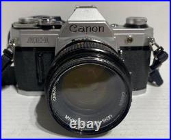 Vintage Canon AE-1 35mm SLR Film Camera with Canon 50 mm 11.4 Lens