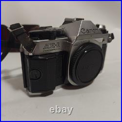Vintage Canon AE-1 35mm SLR Film Camera with2 Lenses 135mm 1 2.8 & 28mm 1 2.8 Sc Vintage Canon AE-1 35mm SLR Film Camera with2 Lenses 135mm 1 2.8 & 28mm 1 2.8 Sc