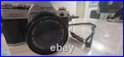Vintage Canon AE-1 35mm SLR Film Camera withROKUNAR 52MM LENS