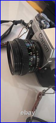 Vintage Canon AE-1 35mm SLR Film Camera withROKUNAR 52MM LENS