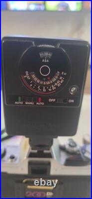 Vintage Canon AE-1 35mm SLR Film Camera withROKUNAR 52MM LENS