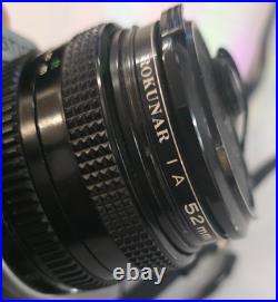 Vintage Canon AE-1 35mm SLR Film Camera withROKUNAR 52MM LENS