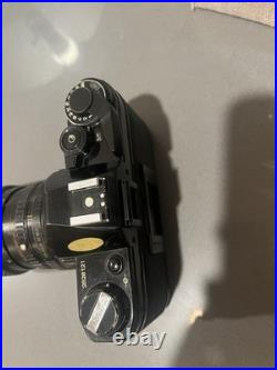 Vintage Canon AE-1 35mm SLR Manual Focus Camera All Black + RMC Tokina Lens