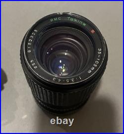 Vintage Canon AE-1 35mm SLR Manual Focus Camera All Black + RMC Tokina Lens