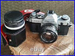 Vintage Canon AE-1 Camera #3812190 with Original Strap and Extra Lens with Case