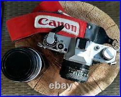 Vintage Canon AE-1 Camera #3812190 with Original Strap and Extra Lens with Case