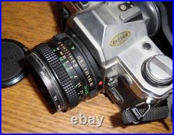 Vintage Canon AE-1 Camera 4961737 & Canon FD 50mm/1.8 Lens