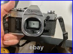 Vintage Canon AE-1 Camera 50mm 11.8 Lens Plus Extras