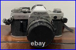 Vintage Canon AE-1 Camera 50mm Lens Japan