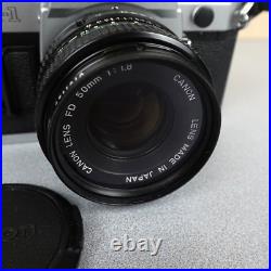 Vintage Canon AE-1 Film Camera & 50mm f/1.8 Lens Tested Working Good Vintage Canon AE-1 Film Camera & 50mm f/1.8 Lens Tested Working Good