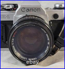 Vintage Canon AE-1 Film Camera With FD 50mm 11.4 Lens Japan Vintage Canon AE-1 Film Camera With FD 50mm 11.4 Lens Japan