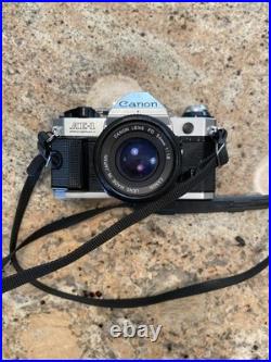 Vintage Canon AE-1 Program 35 mm Film SLR Camera 1981, Coastar Padded Case, Lens