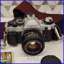 Vintage Canon AE-1 Program 35 mm SLR Camera With Canon 50mm 11.8 Lens