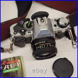 Vintage Canon AE-1 Program 35 mm SLR Camera With Canon 50mm 11.8 Lens