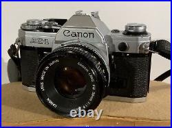 Vintage Canon AE-1 Program 35mm Camera With 11.8 50mm Lens