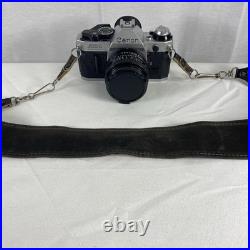Vintage Canon AE-1 Program 35mm Camera with Neck Strap, Case, and Lens Cover