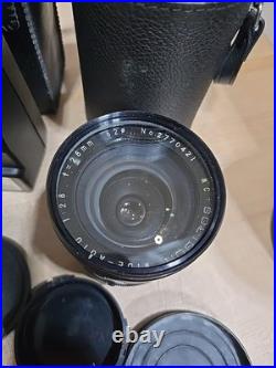 Vintage Canon AE-1 Program 35mm Film Camera Bundle Soligor Lens Bag UNTESTED