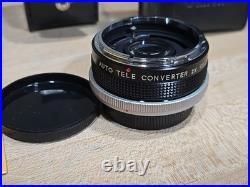 Vintage Canon AE-1 Program 35mm Film Camera Bundle Soligor Lens Bag UNTESTED