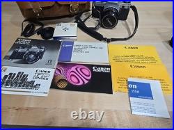 Vintage Canon AE-1 Program 35mm Film Camera Bundle Soligor Lens Bag UNTESTED