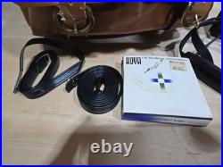 Vintage Canon AE-1 Program 35mm Film Camera Bundle Soligor Lens Bag UNTESTED