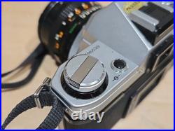 Vintage Canon AE-1 Program 35mm Film Camera Bundle Soligor Lens Bag UNTESTED