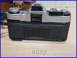 Vintage Canon AE-1 Program 35mm Film Camera Bundle Soligor Lens Bag UNTESTED