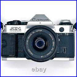Vintage Canon AE-1 Program 35mm SLR Camera + 50mm Lens (Excellent Condition)