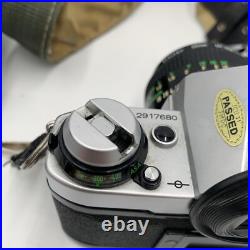 Vintage Canon AE-1 Program 35mm SLR Camera with2 Lens 2 Flashes Manual Extras