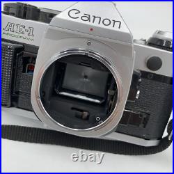 Vintage Canon AE-1 Program 35mm SLR Camera with2 Lens Flash Extras Film Docs Extra