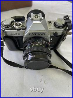 Vintage Canon AE-1 Program 35mm SLR Film Camera 50mm f/1.8 Lens & New Battery