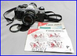 Vintage Canon AE-1 Program 35mm SLR Film Camera with50mm f1.8 Lens & Manual VGC