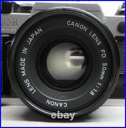 Vintage Canon AE-1 Program 35mm SLR Film Camera with50mm f1.8 Lens & Manual VGC