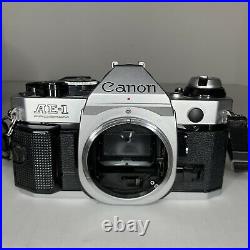 Vintage Canon AE-1 Program 35mm SLR Film Manual Camera with Albinar 80-200mm Lens