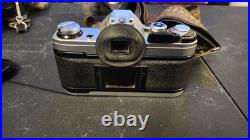 Vintage Canon AE-1 Program & AE-1 35mm SLR Film Camera Bundle 4 Lens 2 Flash Bag