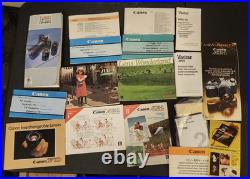 Vintage Canon AE-1 Program & AE-1 35mm SLR Film Camera Bundle 4 Lens 2 Flash Bag