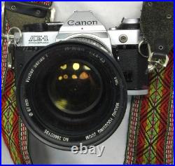 Vintage Canon AE-1 Program Camera 35mm SLR with 28-90mm macro zoom Lens & filter