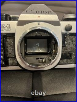 Vintage Canon AE-1 Program Camera With Lenses Manual Carrying Case Untested