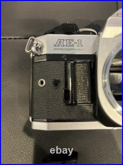 Vintage Canon AE-1 Program Camera With Lenses Manual Carrying Case Untested